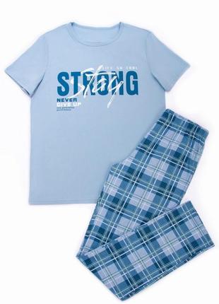 Качественная хлопковая пижама комплект для дома, мужская пижама футболка + штаны, хлопковая пижама комплект для дома
