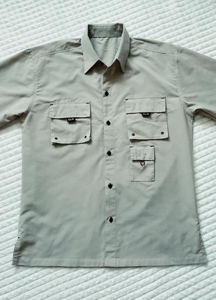 Мужская рубашка на короткий рукав с накладными карманами g&amp;g