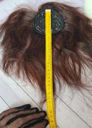 Полупарик накладка топер шиньон 100% натуральный волос.7 фото