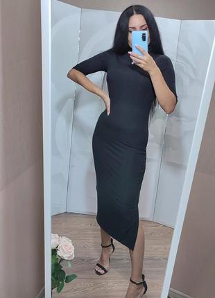 Новое платье миди h&m в рубчик