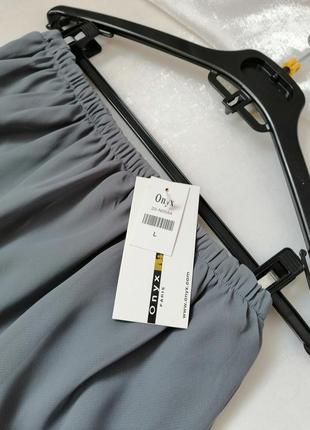 ☘️ летняя юбка шифон на подкладе в наличии цвет серый-пепел и коричневый-мокко замеры** размер m тал3 фото
