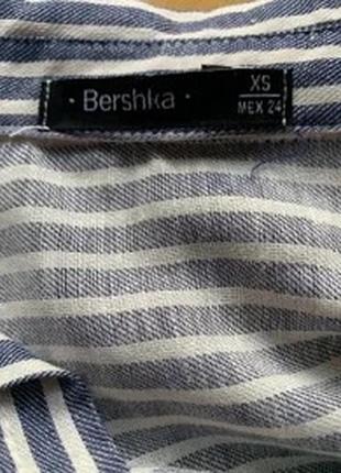 Платье-рубашка мини с оригинальным поясом от bershka6 фото