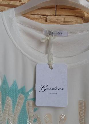Нарядная футболка/блуза/туника gaialuna (италия) на 12-13 лет (размер 158)8 фото