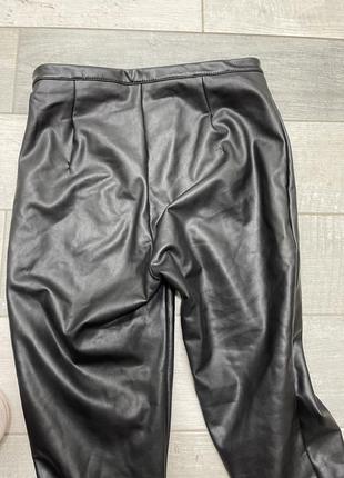 Кожаные лосины, брюки, bershka6 фото