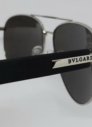 Окуляри в стилі bvlgari каплі чоловічі сонцезахисні сірий металік дзеркальні6 фото