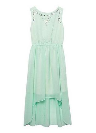 Нарядное дизайнерское платье star от julien macdonald цвета мяты1 фото