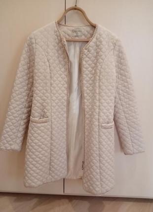 Пальто женское стеганное chanel, размер s