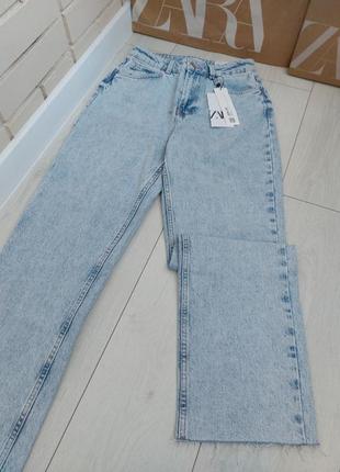 Джинси zara straight fit8 фото