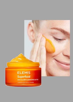 Очищающий бальзам для лица elemis superfood aha glow cleansing butter