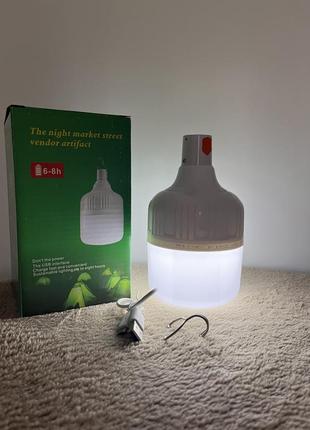 Светодиодная led лампа с аккумулятором1 фото
