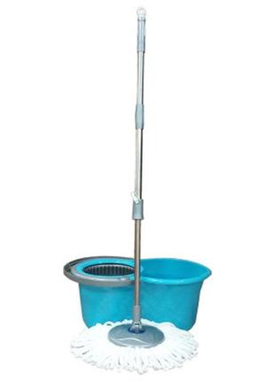 Комплект для прибирання planet household spin mop mini блакитний 14 л (6841)