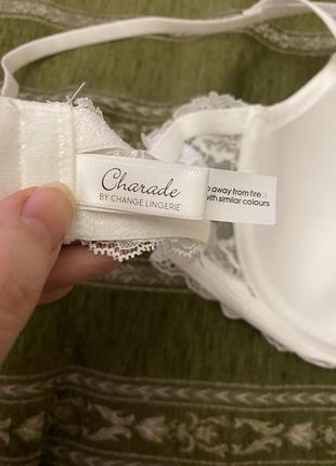 Шикарный, ажурный, бюстгальтер, белого, цвета, от дорогого бренда: charade by change lingerie 👌4 фото