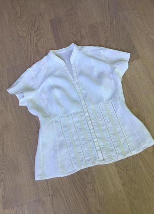Натуральна лляна річна блуза2 фото