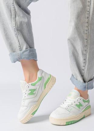 Жіночі кросівки new balance 550 white green new