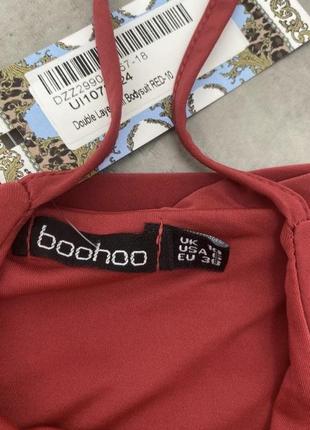 Boohoo новый крутой красный боди5 фото