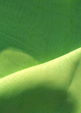 Готова салатова коротка пошита тюль фіранка аркою для кухні, веранди, вітальні,...