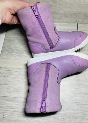 Демісезонні шкіряні черевики чобітки на дівчинку 28 розмір6 фото