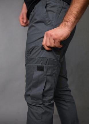 Котонові штани карго "baza" від intruder графіт4 фото