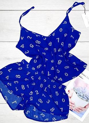 Штапельний комплект з малюнком майка+шорти 42