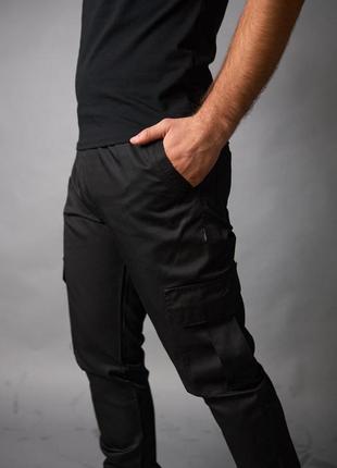 Котонові штани карго "baza" від intruder чорний2 фото