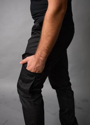 Котонові штани карго "baza" від intruder чорний10 фото