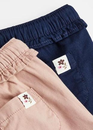 Розовые брюки, брюки с подкладкой, утепленные штаны для девочки h&m4 фото