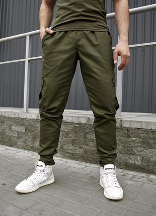 Котонові штани карго "baza" від intruder хакі3 фото