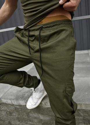 Котонові штани карго "baza" від intruder хакі7 фото