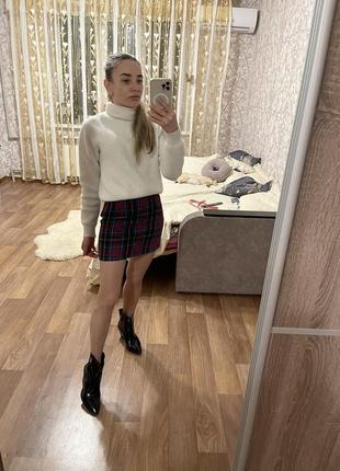 Юбка, юбка в клетку, юбка шерстяная4 фото