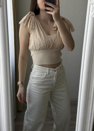 Топ zara, трикотажний топ