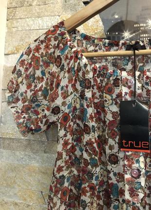 Милая брендовая блуза туника в цветы2 фото