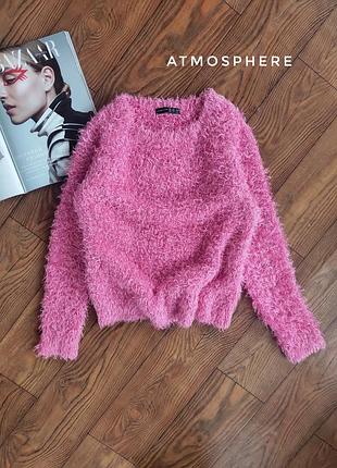 Рожевий пухнастий светрик