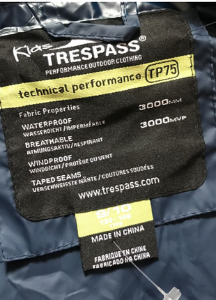 Дождевик, куртка ветровка с капюшоном,trespass kids packaway waterproof jacket. 134-1409 фото