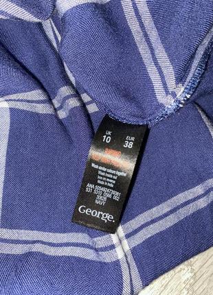 Стильна вишита блузка в клітинку розмір м4 фото