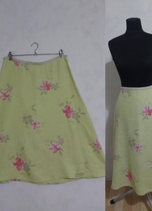 Юбка из структурированного льна vackpot