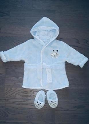 Лазневий халатик пінетки хлопчик фотосесія