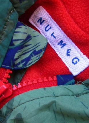 Утепленная ветровка куртка на флисе с капюшоном nutmeg лев3 фото