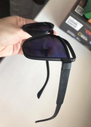 Красивые солнечные очки голубые чёрные новые5 фото