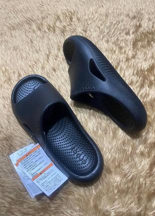 Шльопанці слайди крокси чорні crocs mellow slide black m4 m5 m6 m7 m8 m9 m10 m111 фото