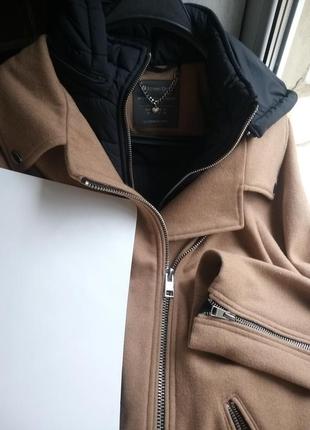 Стильное пальто косуха из качественной шерсти с подстежкой s street one1 фото