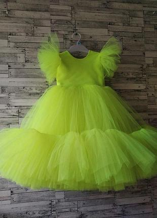 Салатовое платье детское для девочки