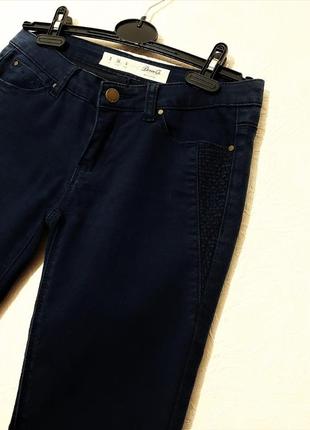 Denim co бренд джинсы тёмно-синие зауженные стрейч-котон средней плотности на девушку / женские4 фото