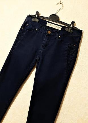Denim co бренд джинсы тёмно-синие зауженные стрейч-котон средней плотности на девушку / женские