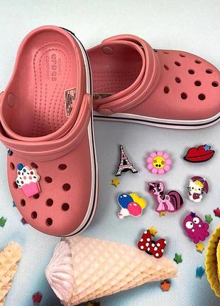 Crocs crocband kids дитячі крокси сабо для дівчаток