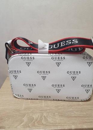 Белая стильная сумка кроссбоди guess оригинал оригінал2 фото