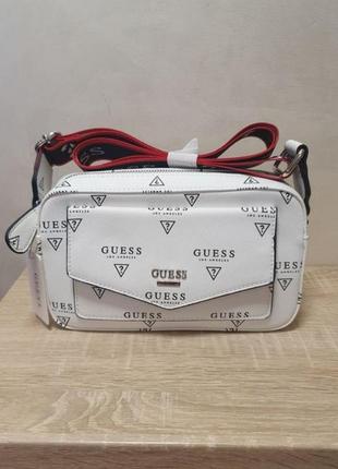 Белая стильная сумка кроссбоди guess оригинал оригінал1 фото