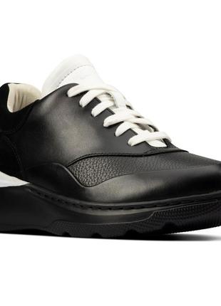 Шкіряні кросівки clarks sprint lite lace black combi1 фото