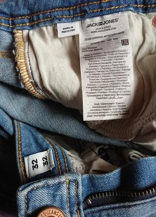 Брендовые фирменные легкие летние демисезонные стрейчевые джинсы из органического хлопка jack&amp;jones,новые с бирками, размер 32/32,organic cotton.8 фото