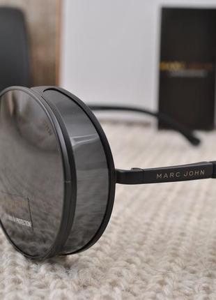 Фірмові сонцезахисні круглі окуляри marc john polarized mj0795 з шорою6 фото