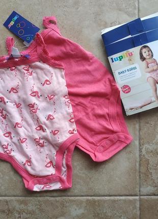 Комплект летних боди на девочку германия